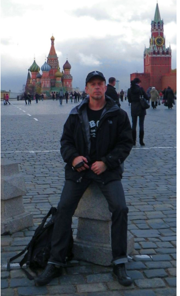 Robert Rose in Red Square in Moscow, Russia