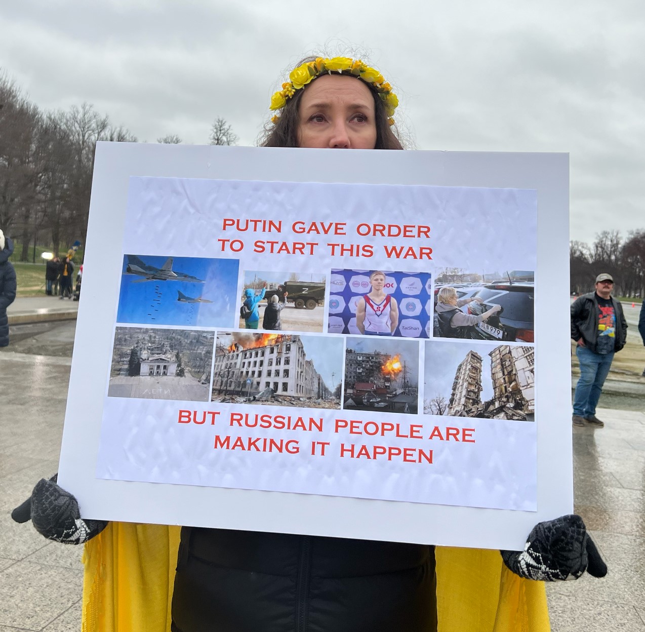 Ukraine war protester in Washington DC 